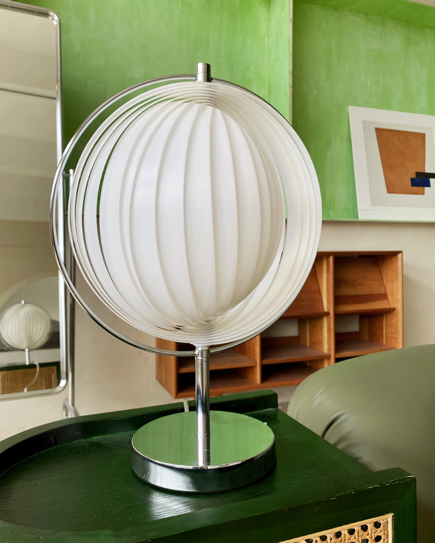 Vintage-Inspired Moon Kare Table Lamp with Rotatable Design – 12.2 Diameter 8