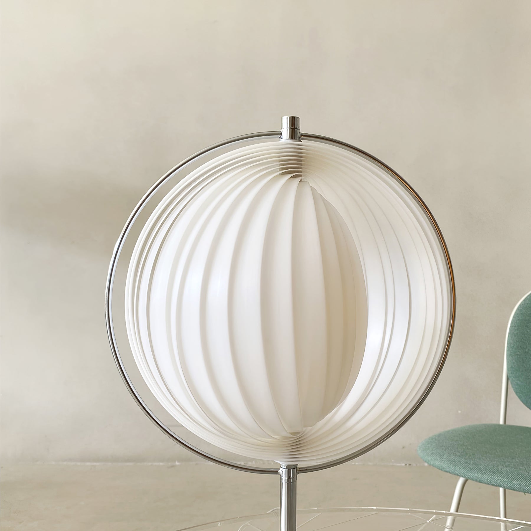 Vintage-Inspired Moon Kare Table Lamp with Rotatable Design – 12.2 Diameter 9