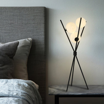 Modern Moon Table Lamp – Stylish LED Light for Indoor Use – Black and White 3