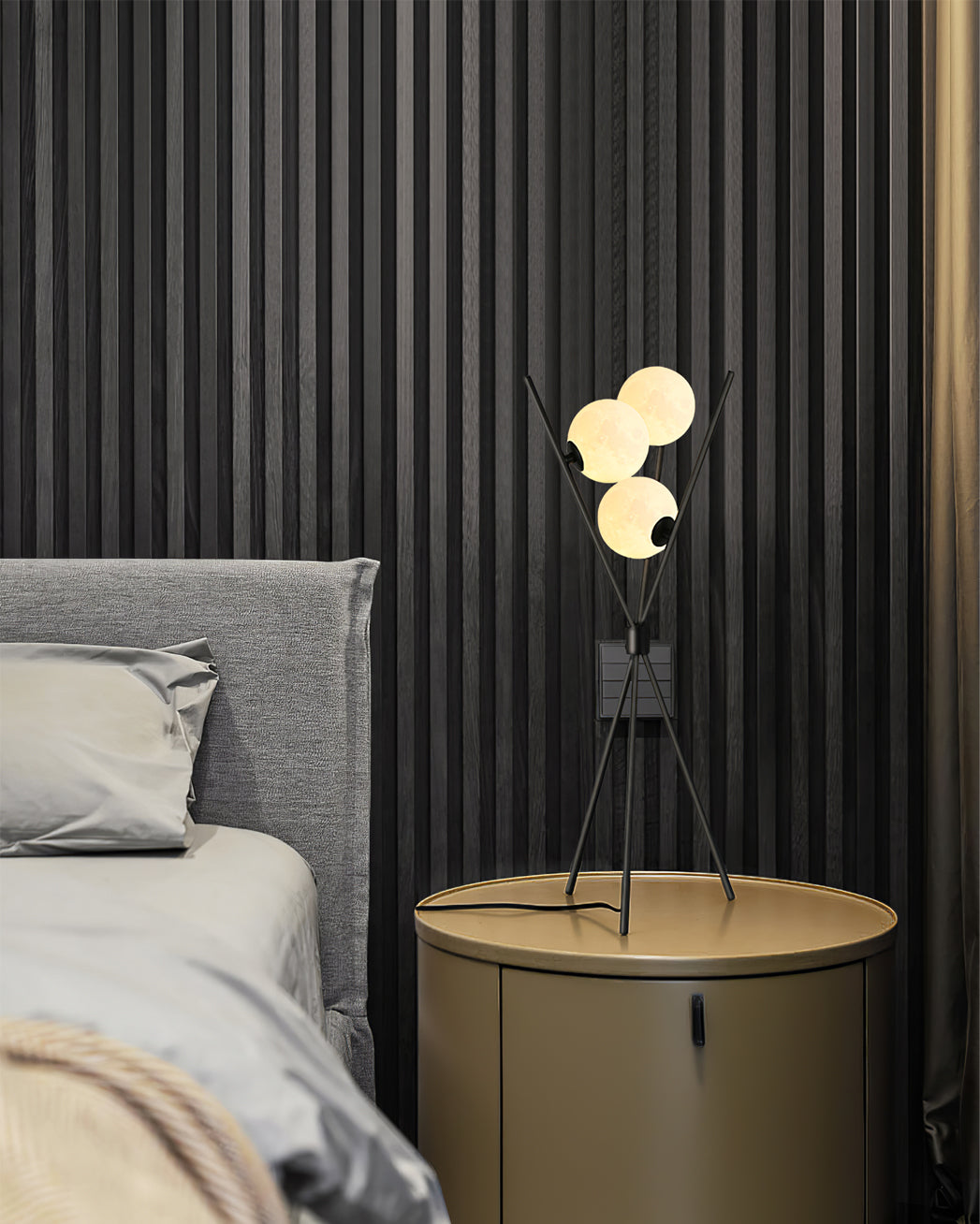 Modern Moon Table Lamp – Stylish LED Light for Indoor Use – Black and White 7