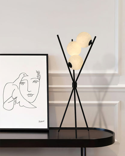 Modern Moon Table Lamp – Stylish LED Light for Indoor Use – Black and White 9