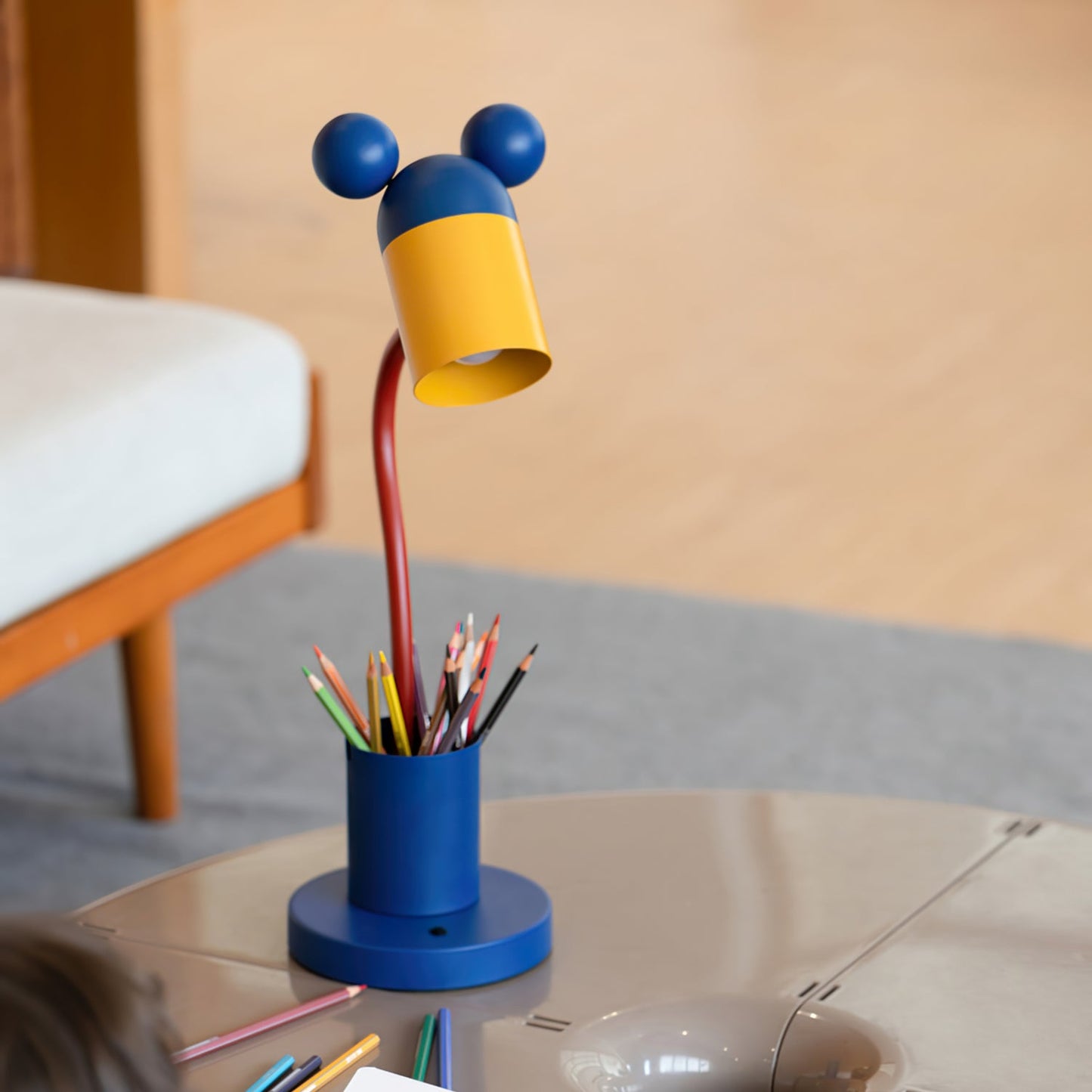 Colorful Mouse Table Lamp with Pen Holder – Adjustable Neck for Kids' Room 8