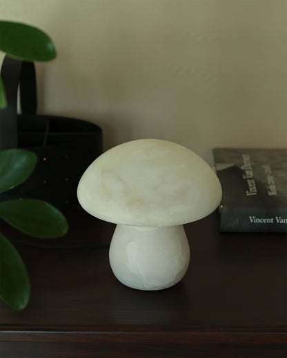 Mushroom Alabaster Table Lamp – Modern Indoor Lighting Fixture with Warm Glow 3