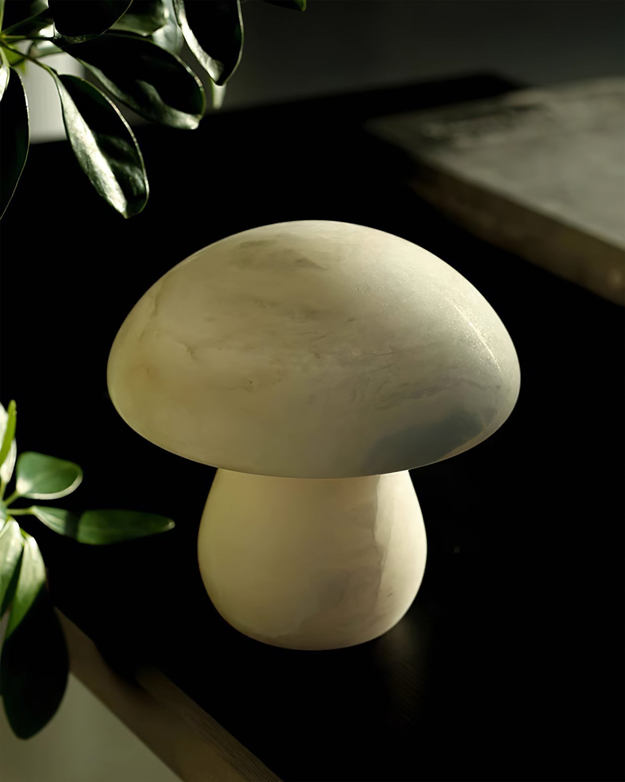 Mushroom Alabaster Table Lamp – Modern Indoor Lighting Fixture with Warm Glow 5
