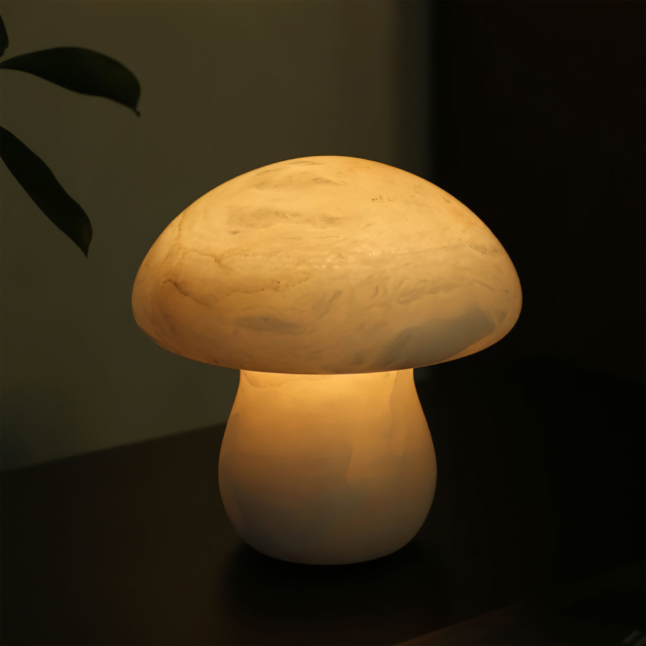 Mushroom Alabaster Table Lamp – Modern Indoor Lighting Fixture with Warm Glow 9