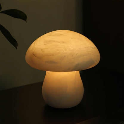 Mushroom Alabaster Table Lamp – Modern Indoor Lighting Fixture with Warm Glow 9