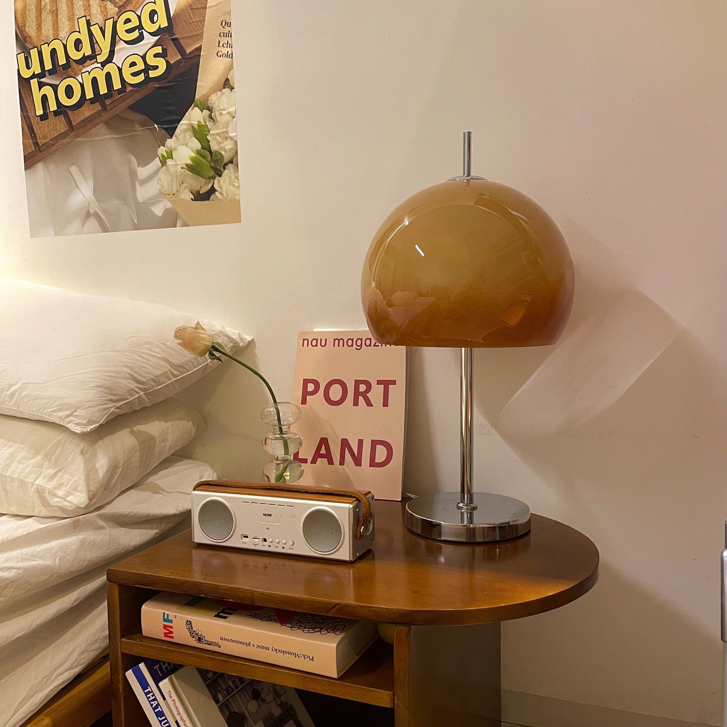 Mushroom Table Lamp with Brown Shade – Stylish Indoor Lighting Fixture 6