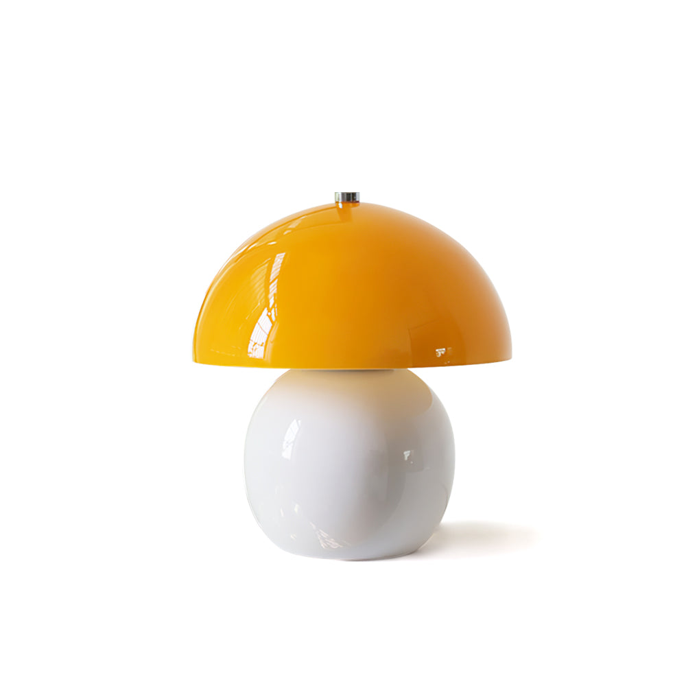 Mushroom-Shaped Ceramic Table Lamp with Built-in Battery – White LED Light 2