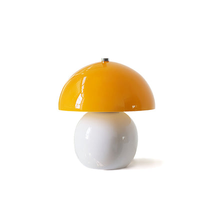 Mushroom-Shaped Ceramic Table Lamp with Built-in Battery – White LED Light 2