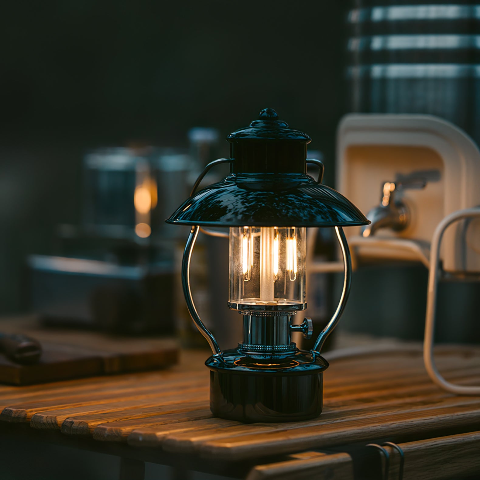 Weather-Resistant Outdoor Table Lamp with Integrated LED – 35cm Height 7