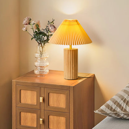 Elegant Nora Table Lamp with Wooden Base and Modern Design – 35cm Diameter 5