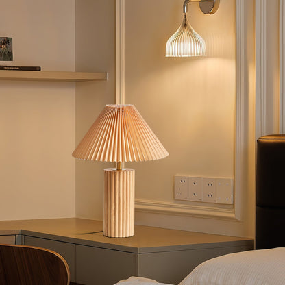 Elegant Nora Table Lamp with Wooden Base and Modern Design – 35cm Diameter 7