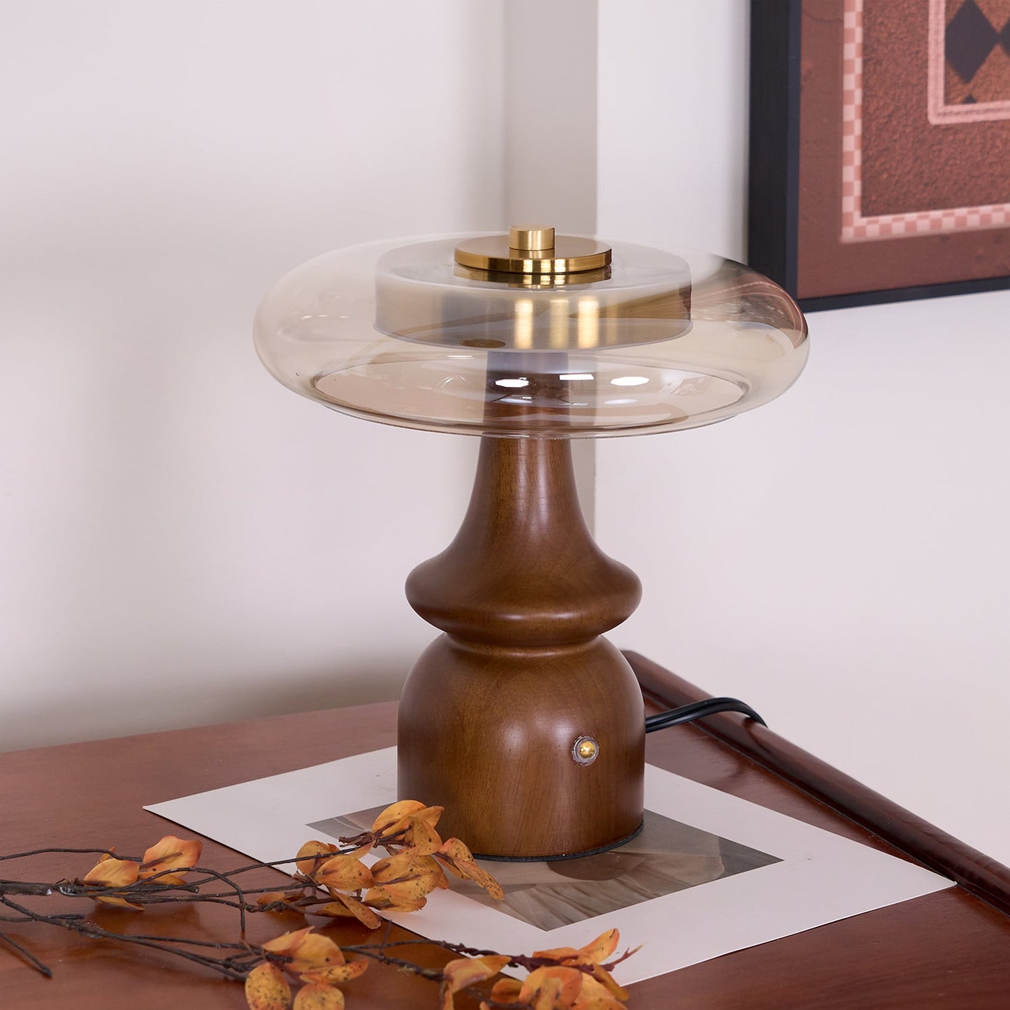 Modern Table Lamp with Adjustable Color Temperatures – Elegant Brown Finish for Bedroom or Living Room 3