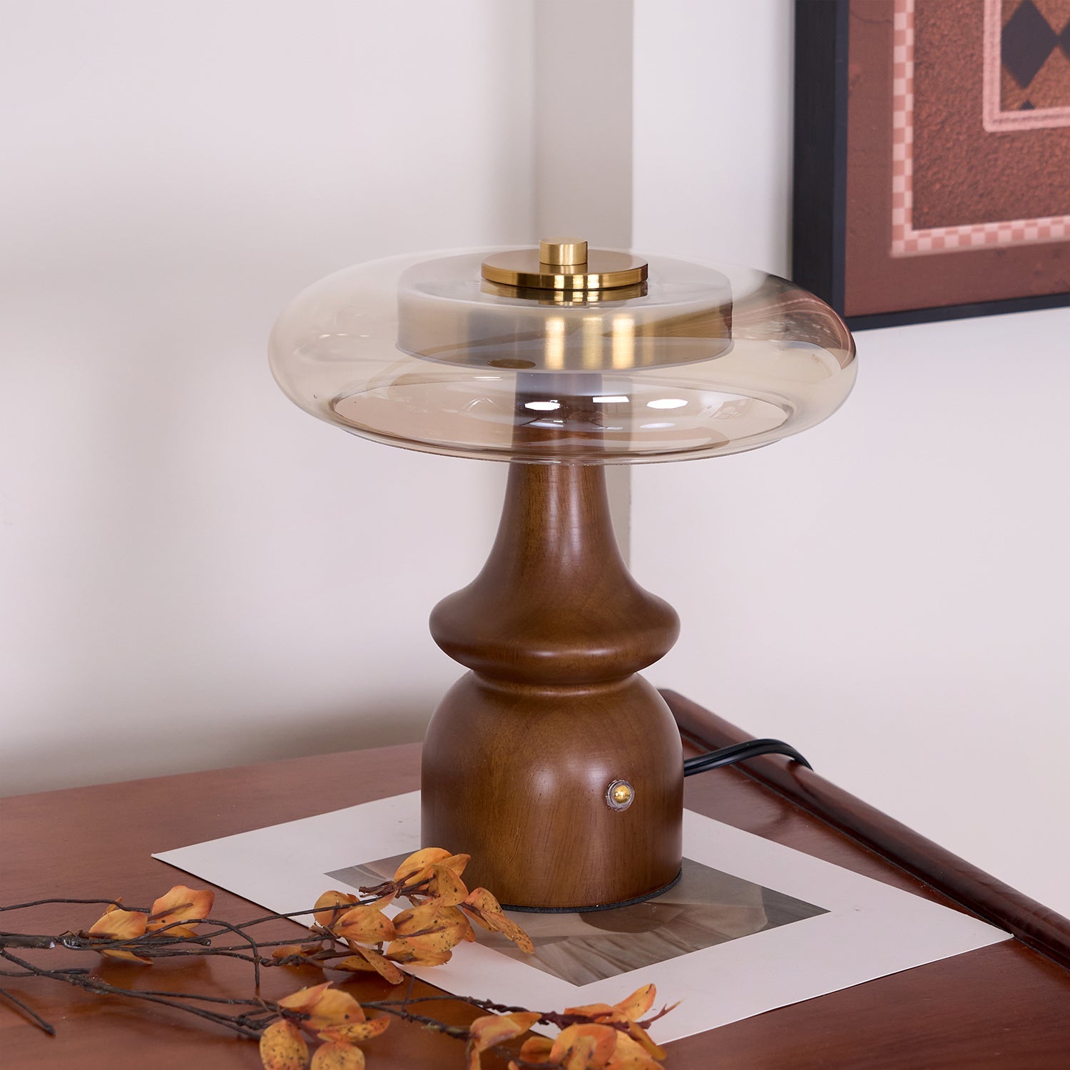 Modern Table Lamp with Adjustable Color Temperatures – Elegant Brown Finish for Bedroom or Living Room 3
