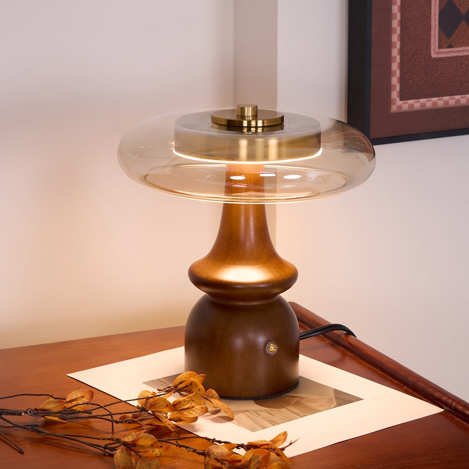 Modern Table Lamp with Adjustable Color Temperatures – Elegant Brown Finish for Bedroom or Living Room 5