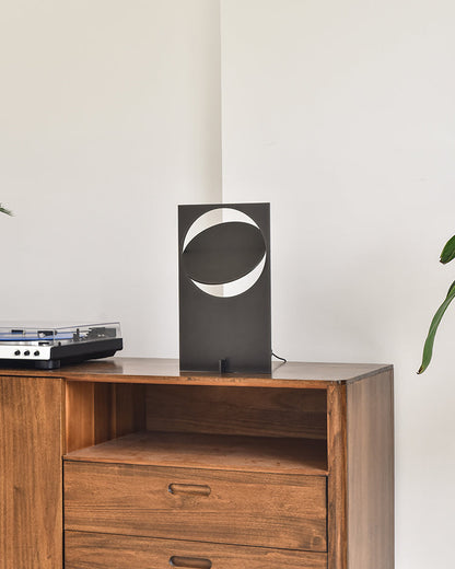 Modern Table Lamp with Integrated LED – Minimalist Design in Gray Black 8