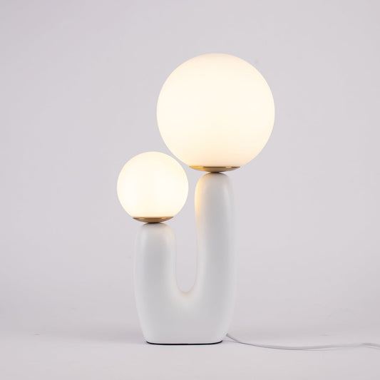 Contemporary Table Lamp for Living Room or Bedroom – LED Compatible, 10.2 Diameter, 16.5 Height 1
