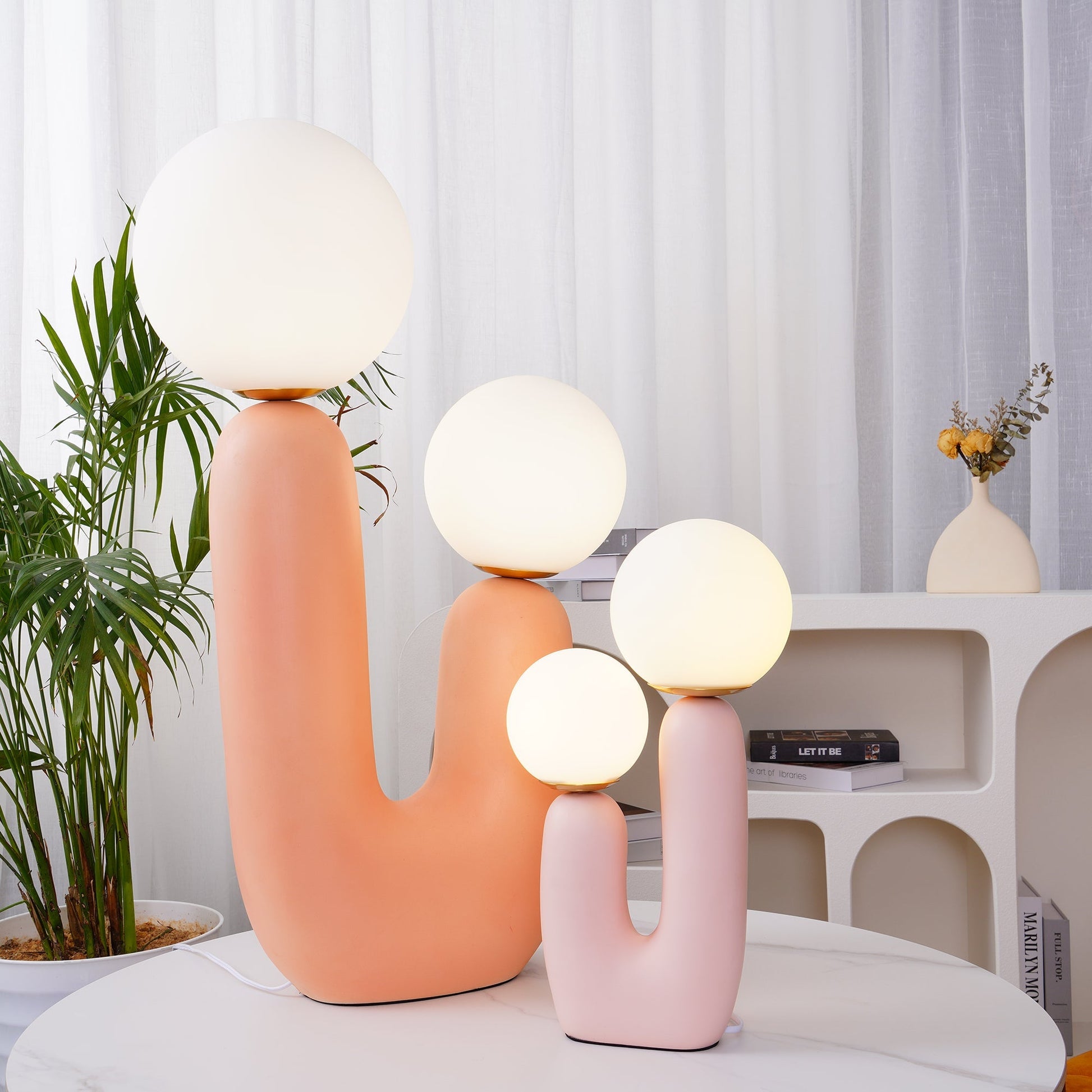 Contemporary Table Lamp for Living Room or Bedroom – LED Compatible, 10.2 Diameter, 16.5 Height 6