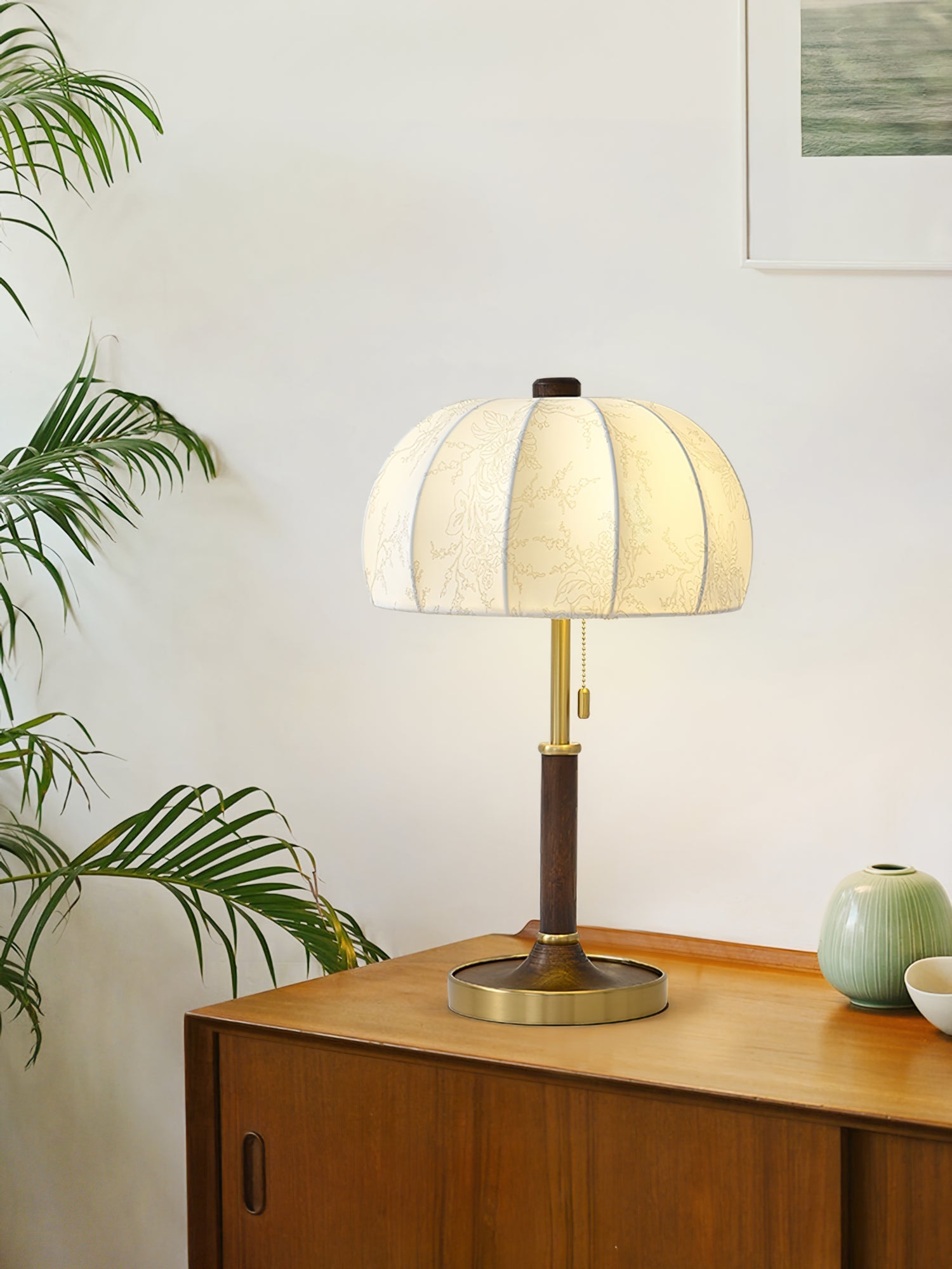 Elegant Fabric Table Lamp with Unique Shade – Ideal for Bedroom and Living Room Use 4