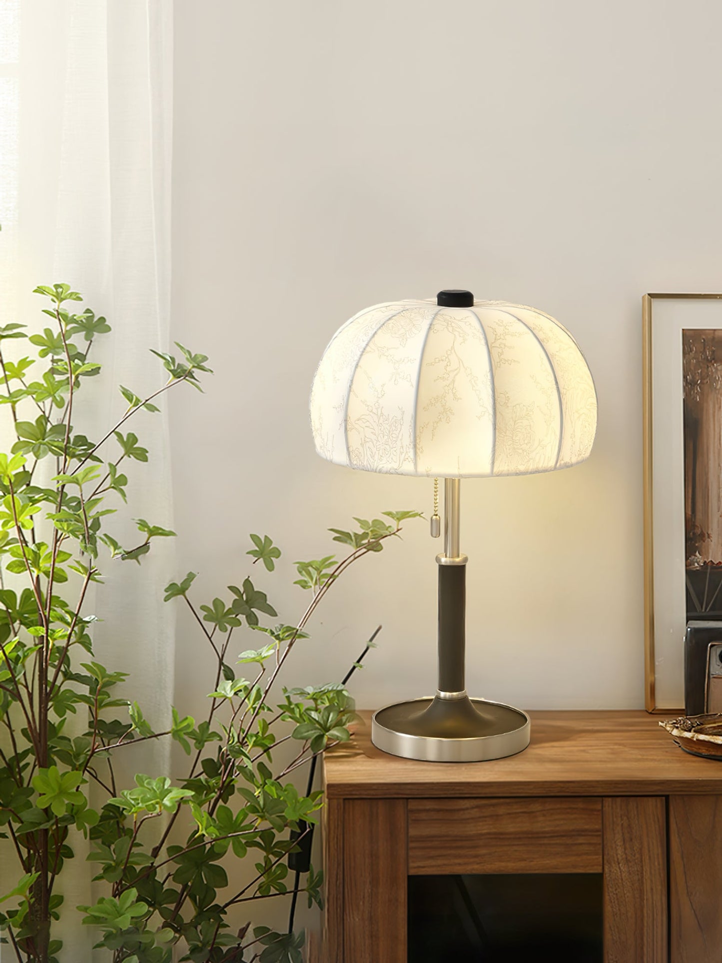 Elegant Fabric Table Lamp with Unique Shade – Ideal for Bedroom and Living Room Use 5