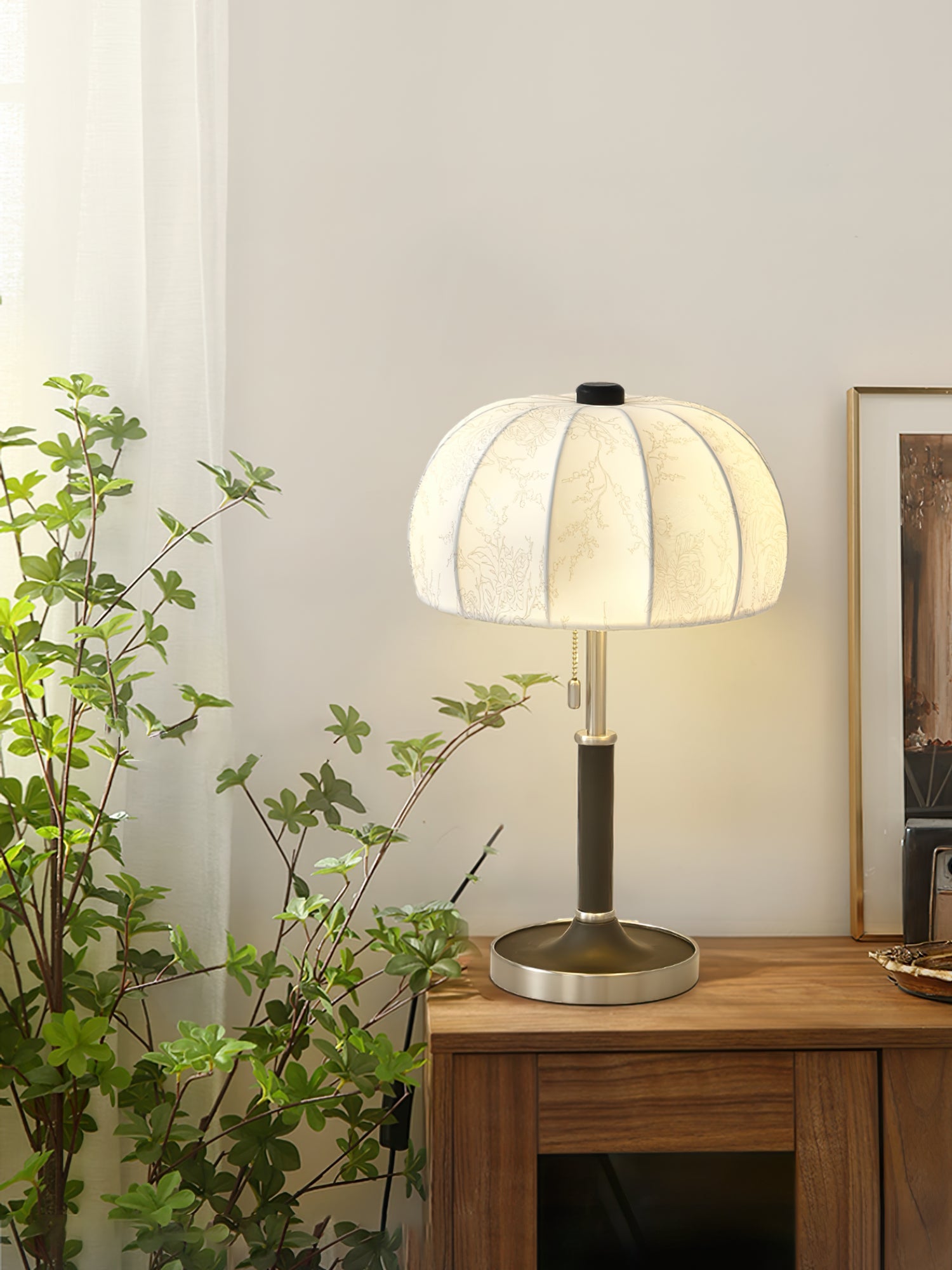 Elegant Fabric Table Lamp with Unique Shade – Ideal for Bedroom and Living Room Use 5