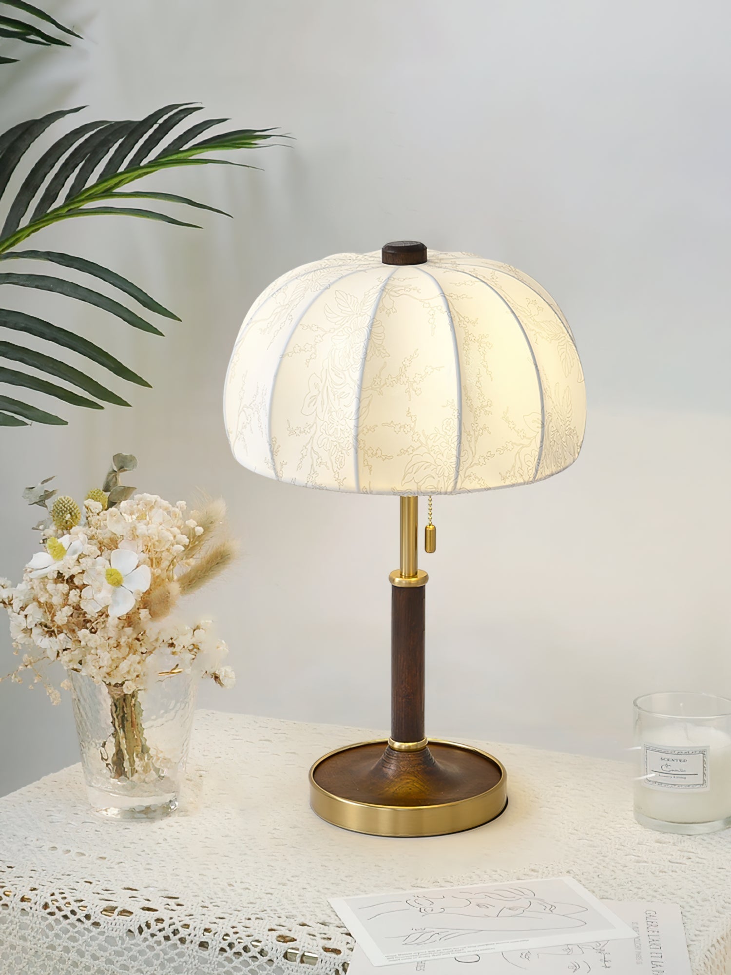 Elegant Fabric Table Lamp with Unique Shade – Ideal for Bedroom and Living Room Use 7
