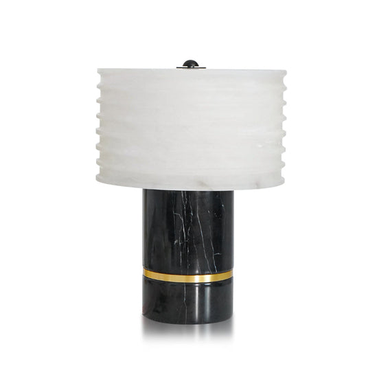 Elegant Contemporary Table Lamp with Marble Base and Alabaster Shade – 10.2 Diameter 1