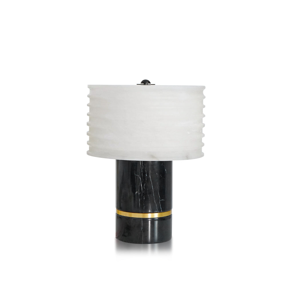 Elegant Contemporary Table Lamp with Marble Base and Alabaster Shade – 10.2 Diameter 2