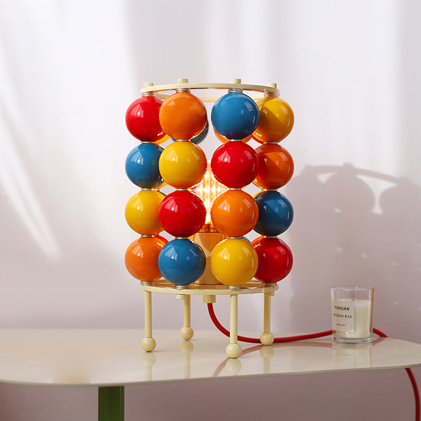 Modern Spherical Table Lamp with LED Compatibility – 19cm Diameter 2