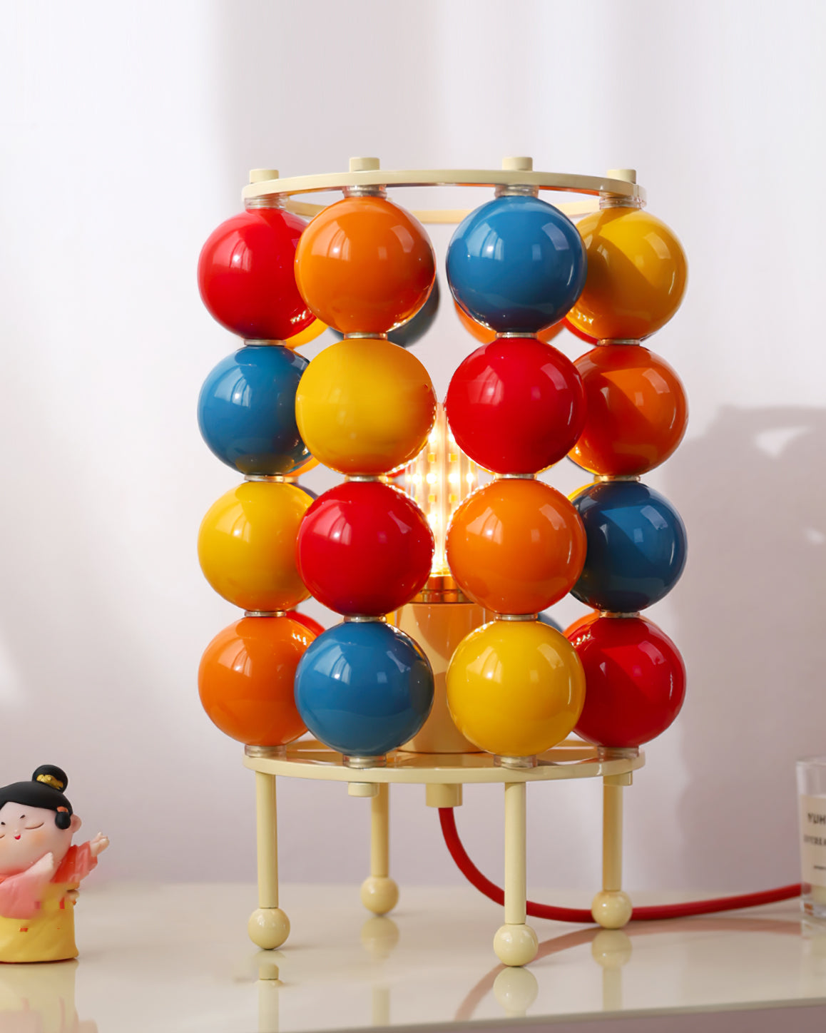 Modern Spherical Table Lamp with LED Compatibility – 19cm Diameter 9