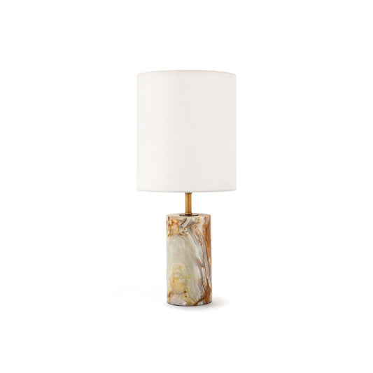 Elegant Marble Table Lamp with Fabric Shade – Ideal for Bedroom or Living Room 1