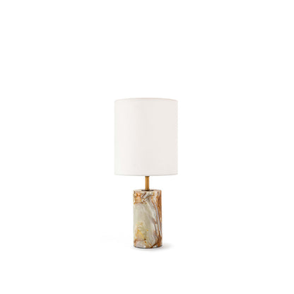 Elegant Marble Table Lamp with Fabric Shade – Ideal for Bedroom or Living Room 2