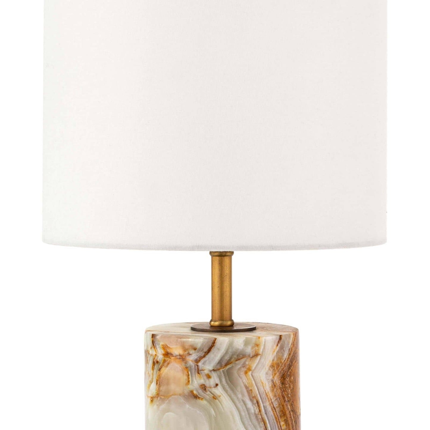 Elegant Marble Table Lamp with Fabric Shade – Ideal for Bedroom or Living Room 5