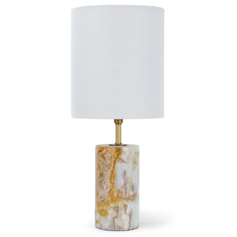 Elegant Marble Table Lamp with Fabric Shade – Ideal for Bedroom or Living Room 7