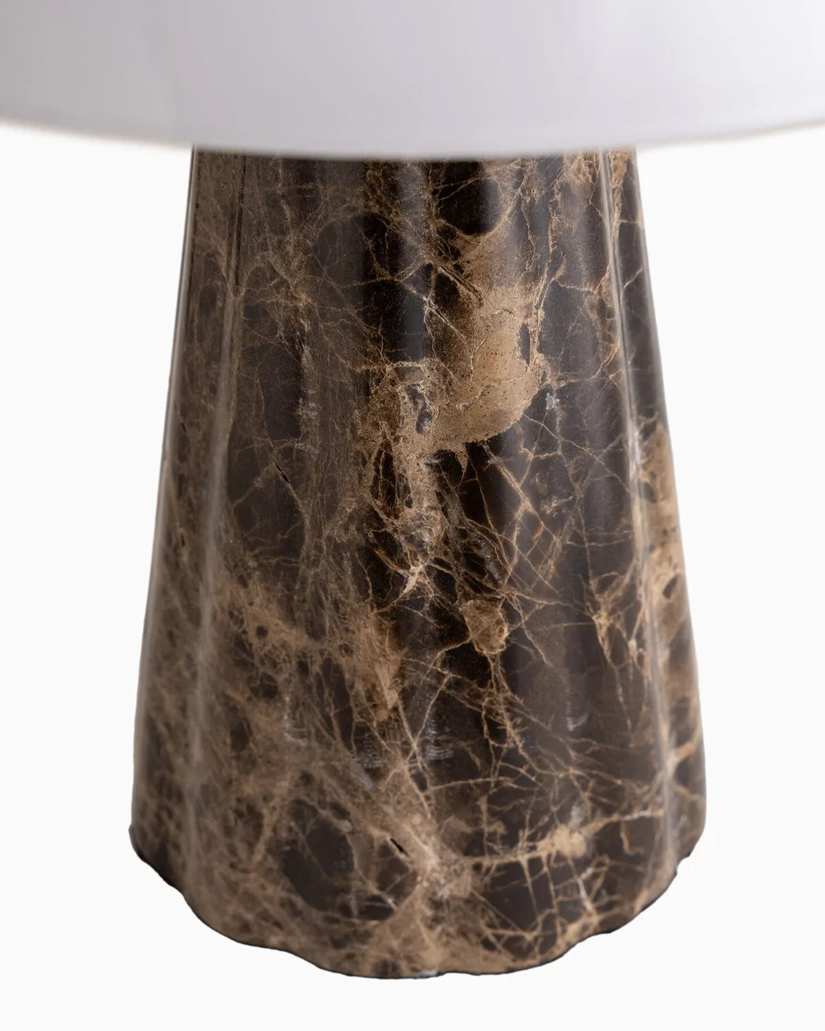 Marble Base Table Lamp with Glass Shade – Modern Bedside or Desk Lamp, 20cm Diameter 6