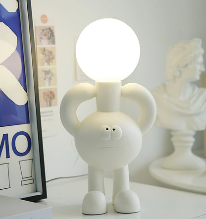 3D Printed Resin Robot Table Lamp – Cute Bedside Desk Lamp with LED Compatibility 4