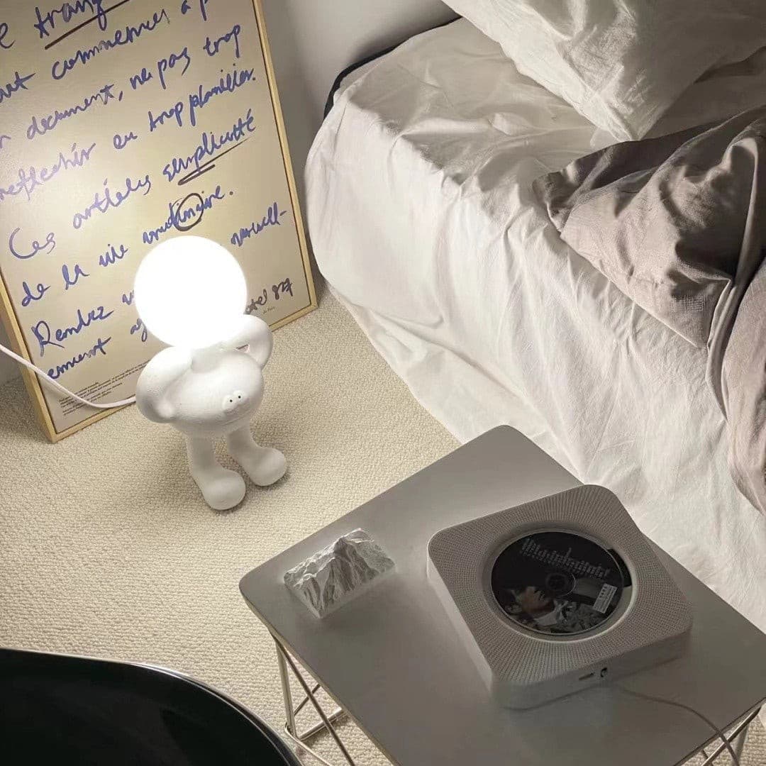 3D Printed Resin Robot Table Lamp – Cute Bedside Desk Lamp with LED Compatibility 6