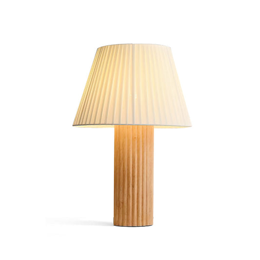 Wooden Table Lamp with Fabric Shade – Elegant Minimalist Design for Home and Office 1