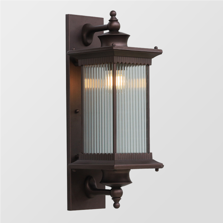 Retro Outdoor Wall Light – Vintage Black Rectangular Exterior Wall Sconce, 22.83 High 5