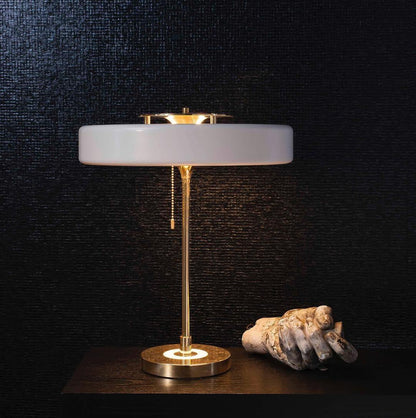 Contemporary Table Lamp with Acrylic Diffuser – Metal Base for Living Room or Bedroom 6