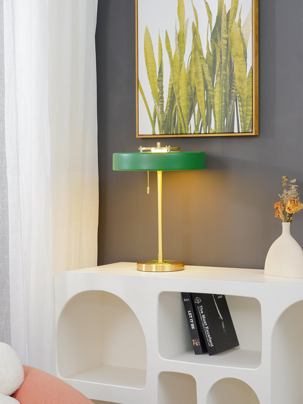 Contemporary Table Lamp with Acrylic Diffuser – Metal Base for Living Room or Bedroom 9