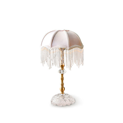 Stylish Table Lamp with Fabric Shade and Modern Design – Green and Gold Finish 10