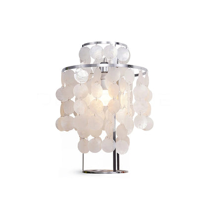 Seashells Table Lamp with Natural Mother of Pearl – Elegant Bedroom Lighting Fixture 2