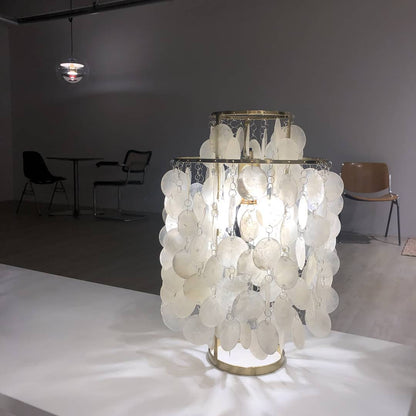 Seashells Table Lamp with Natural Mother of Pearl – Elegant Bedroom Lighting Fixture 5