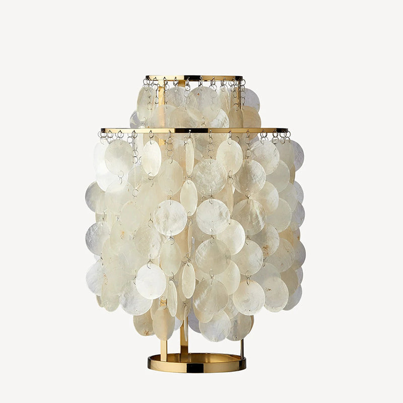 Seashells Table Lamp with Natural Mother of Pearl – Elegant Bedroom Lighting Fixture 10
