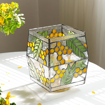 Artistic Stained Glass Table Lamp – Nature-Inspired Design for Bedroom or Living Room 4