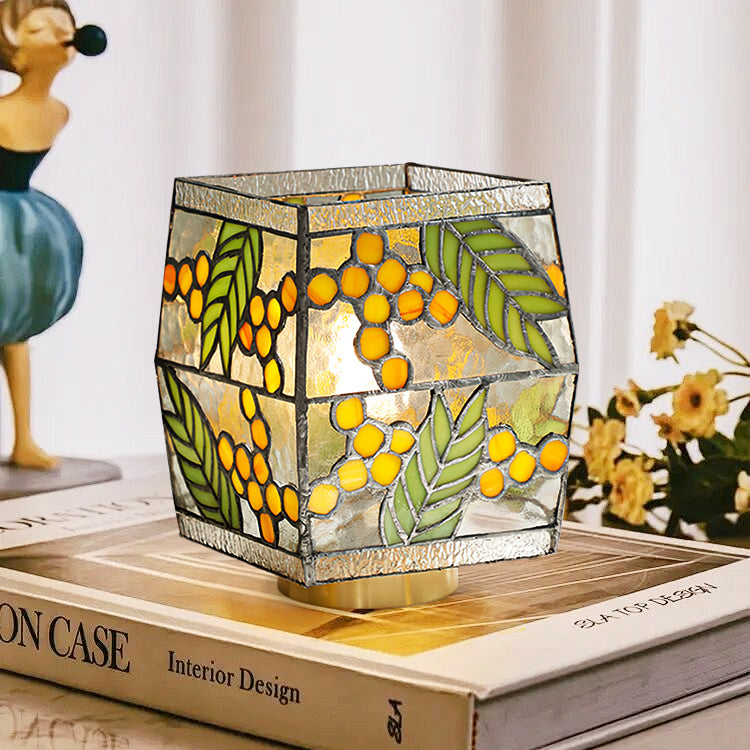 Artistic Stained Glass Table Lamp – Nature-Inspired Design for Bedroom or Living Room 8