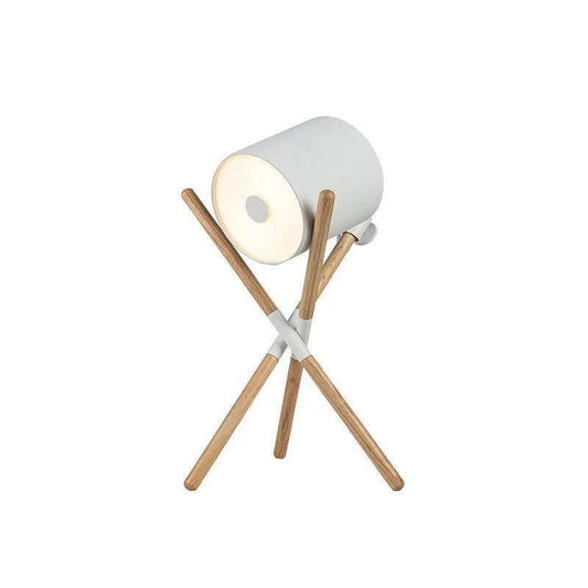 Eco-Friendly Table Lamp with Wood and Metal Design – Stylish Bedside or Desk Lighting 1