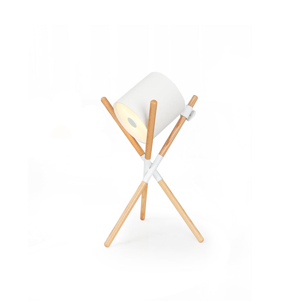 Eco-Friendly Table Lamp with Wood and Metal Design – Stylish Bedside or Desk Lighting 2