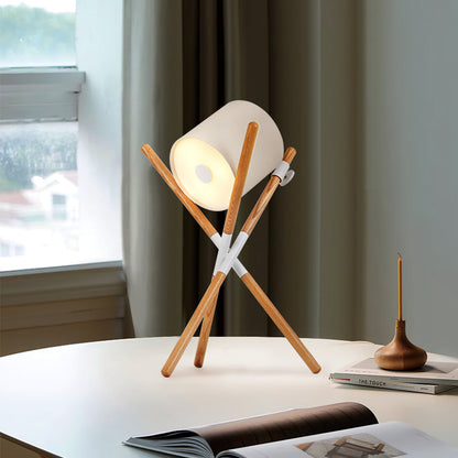Eco-Friendly Table Lamp with Wood and Metal Design – Stylish Bedside or Desk Lighting 4